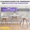 Filzada® 24x Stuhlsocken Filz/Stuhlbeinsocken GRAU- Elastische Stuhlbeinschoner - Stuhlbeinkappen -