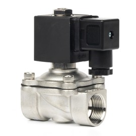 U.S. Solid 3/4" Stainless Steel Solenoid Valve - 24V AC, Normally Closed, 145 PSI Electric Valve for Water, Air, Diesel