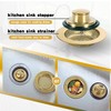 RQYEKDO Kitchen Sink Strainers Sink Stopper Kits, Stainless Steel Sink