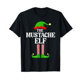 Mustache Elf Family Matching Group Funny Christmas T-Shirt