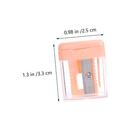 Outanaya 4Pcs Eyeliner Sharpener Durable Single Hole Cosmetic Pencil Sharpener for Makeup Supplies Lightweight Design with Lid for Eyebrows and Eyeliner Pencils Random Color