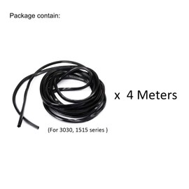 BLCCLOY 4M Aluminum Extrusion 8mm Profile Cover Seal Strip 30x30mm & 1.5x1.5in Rail - Black