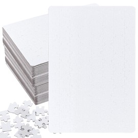 HAKZEON 25 Sets 120 Pcs 8 x 11 Inch White Blank Sublimation Jigsaw Puzzles，Heat Press Transfer Custom Puzzle Pieces for DIY Projects, Make Your Own Puzzles for Weddings Decoration, Families Activities