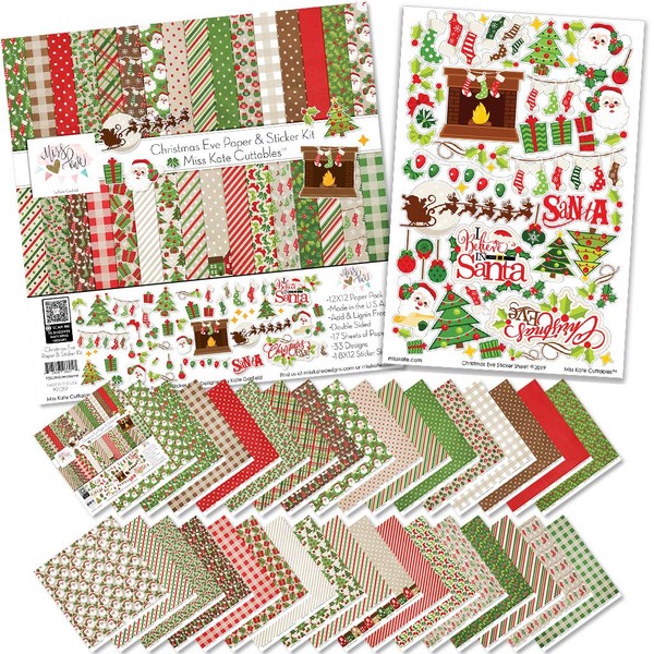 Miss Kate Cuttables Paper & Sticker Kit - Christmas Eve
