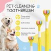 VVHOMIFE Three-Sided Dog Toothbrush, Great Toothbrush for Large and Medium