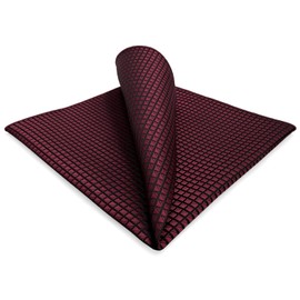 SHLAX&WING Color Sólido Rojo Seda Pañuelo De Bolsillo Mens Handkerchief Pañuelo De Bolsillo Para Hombre Traje de negocios Boda
