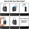 SharkByte Luggage Locks - 3-Dial Weatherproof Outdoor Security Combination Padlock,