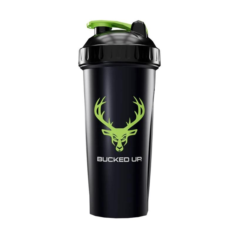 Bucked Up Perfect Shaker Bottle - 28 oz. Drinkware:_Black/Grey