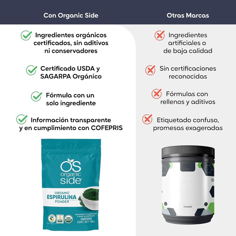 ESPIRULINA ORGANICA EN POLVO 100 GRAMOS