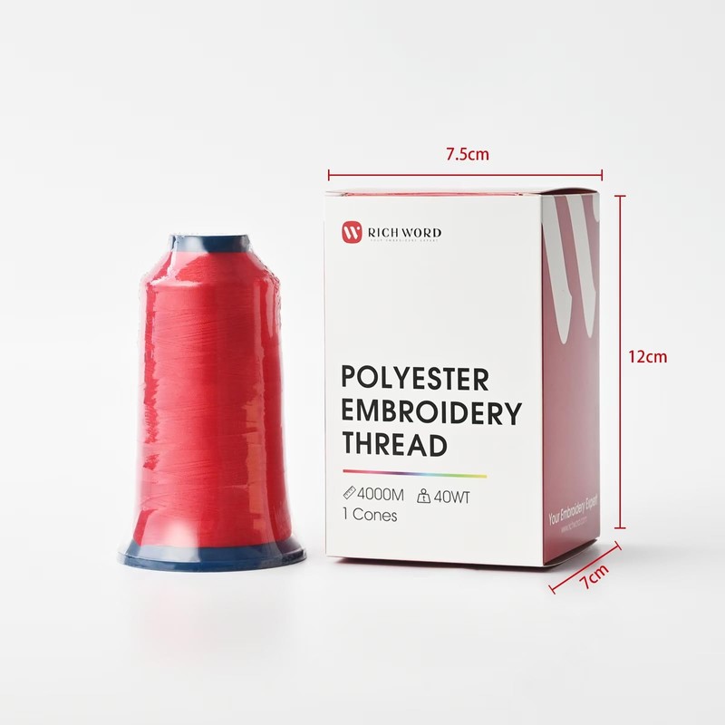 RICHWORD Embroidery Thread 4000M 40WT Polyester Thread for All Commercial
