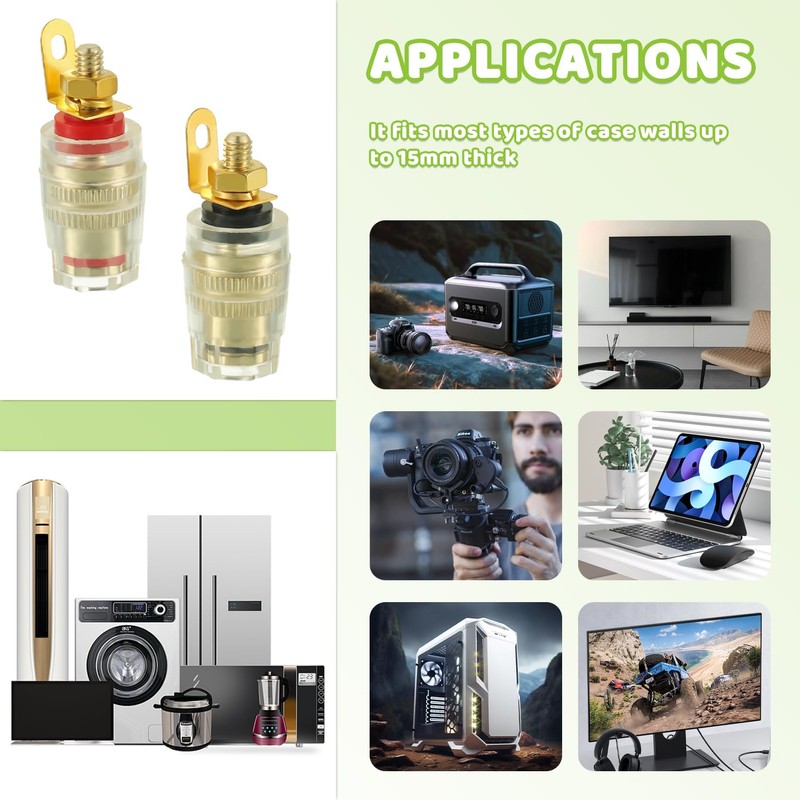 EPLZON 4 mm Banana Plug Socket Connection Pole Clamp for