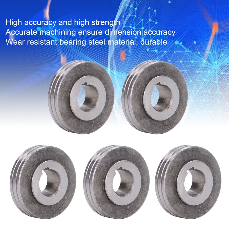 5Pcs Welder Wire Feed Roller 1.2‑1.2mm Groove Feeding Guide Wheel