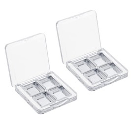 Doyeemei Makeup Palette Eyeshadow Empty Palette (2 Pieces) Cosmetics 4 Slots Cosmetic Powder Storage Case DIY Eyeshadow Palette Lip Gloss Makeup Palette Makeup Empty Makeup Palette Handmade Empty Makeup Palette Makeup Case Eye Shadow DIY Cosmetics Transp
