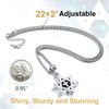Star of David Necklace for Men Stainless Steel Wheat Chain