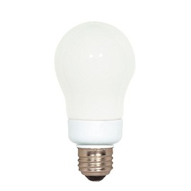 Satco 7A19/27 Compact Fluorescent Type A, 7W E26 A19, Bulb