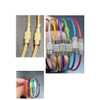 Key Rings Stainless Steel Wire Keychains Pack of 12 Color