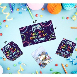 QOFO Happy Birthday Surprise Gift Box Explosion for Money, Exploding Money Gift Box Birthday with Confetti, Surprise Prank Box Pop Up, Video Game Bouncing Boxes for Anniversary Birthday-4