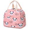 Panda - Bolsa de almuerzo aislada para mujer, reutilizable, para