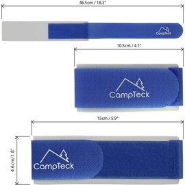 CampTeck U6891 - Ski Straps, Ski Ties, Ski Bands - 1 Pair (2 straps) - Fasteners for Skis for Easy Carrying, Transporting, Travel and Storage - Blue