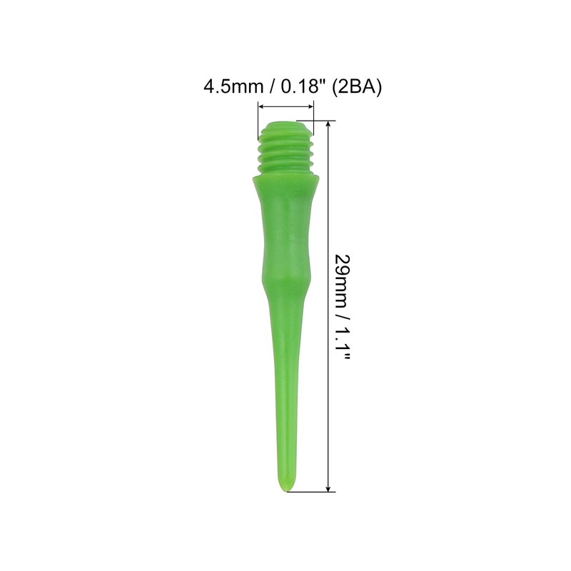 PATIKIL 60pcs Plastic Dart Tips 2BA Threads Soft Dart Tips