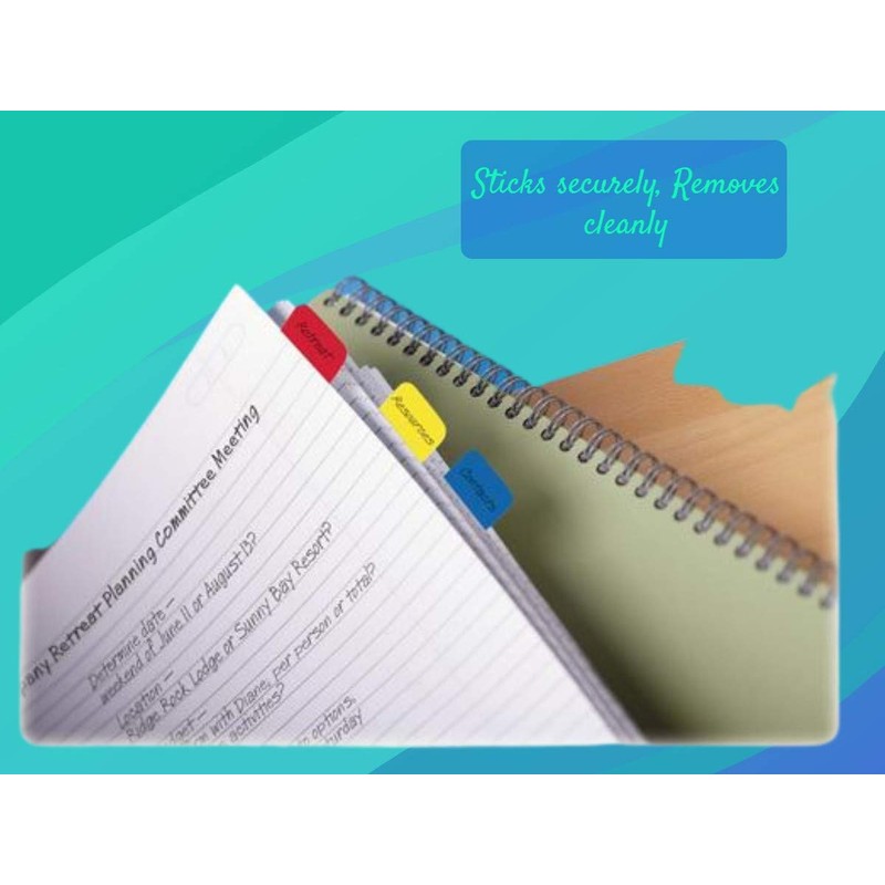 1InTheOffice Page Markers, Page Markers Tabs, Tabs for Notebooks, Sticky