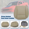 AOUTTUOA Driver Side Bottom Leather Non-Perforated Seat Cover Tan Compatible