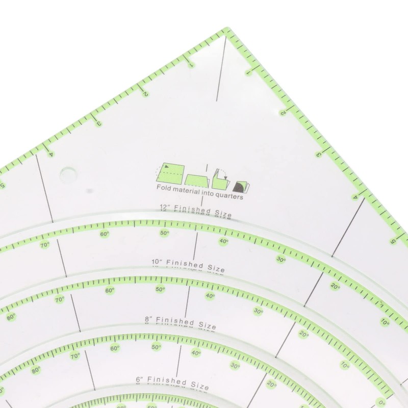 8 Inch Acrylic Sewing Ruler,Multifunctional Transparent Arc Fans are Patchwork