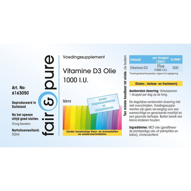Fair & Pure® - Vitamin D3 Oil 1000 IU per