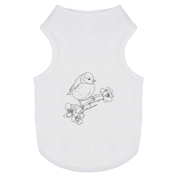 'Blue Tit on Flowering Branch' Pet Dog/Cat T-Shirt (PT00153203)