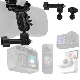 Triplinger Vehicle Mount Compatible with Gopro/Insta360/DJI Sport Cam Dash Cam Rearview Mirror Mount Holder for Hero 13/12/11/10/9/8/7/6/Max, Insta360 One X5 X4 X3 X2 Go3, DJI Osmo Action 5 Pro/4/3/2