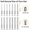 MulWark 14PC Security Torx Bit Set 3" Long Tamper Proof