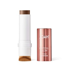 JOAH Highlighter Stick, Crystal Glow Tinted Luminizer Contour Makeup, Crystalide Peptide for Clearer, Smoother Looking Skin, Built-In Detachable Brushk, Deep Golden