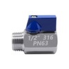 Beduan 1/2" Mini Ball Valve, 316 Stainless Steel Female x