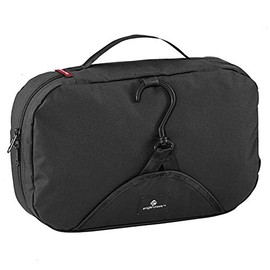eagle creek Pack-It Original Wallaby Hanging Travel Toiletry Bag - Compact Zip Up Organized Storage for Travel Essentials with Detachable Clear Pouch, Black