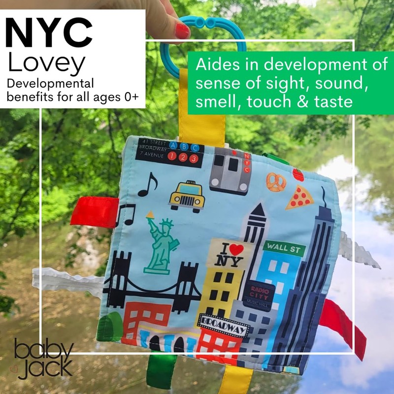 Baby Jack & Co 8x8” Learning Lovey NYC New York