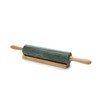 Fox Run Marble Rolling Pin and Base, Green 2.5 x