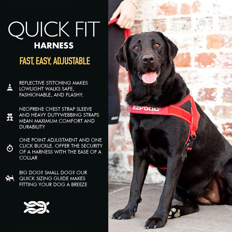 EzyDog Quick Fit Dog Harness – No Pull Harness For