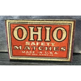 Vintage Retro Original Unused OHIO Safety Matches  Wood Matchbox Matchbook