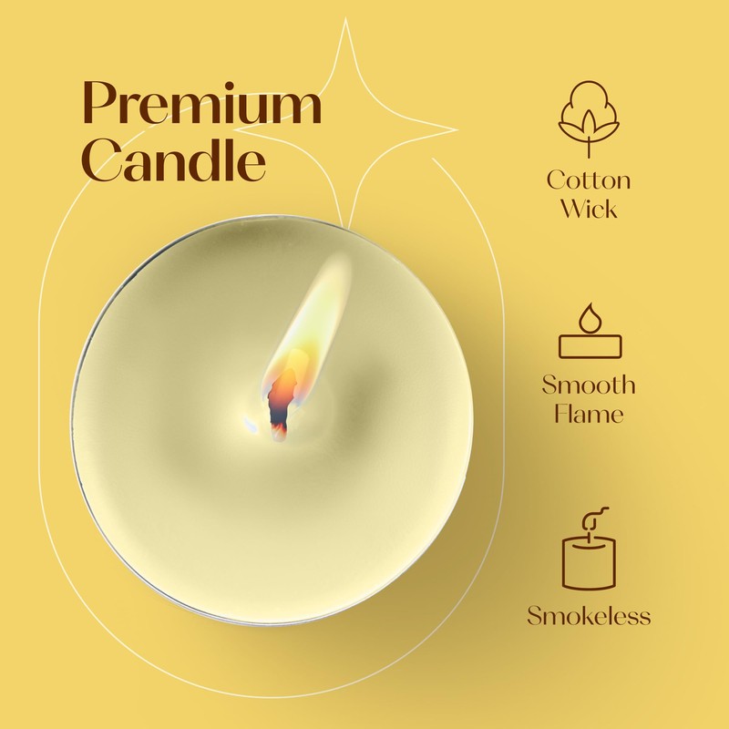 Ivory Scented Tealight Candles - Pack of 12 Scented Tea