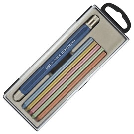 Koh-i-noor Set of 5340 Blue Metal Lead Holder with Sharpener + 6 Metallic Leads.