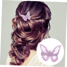 SOESFOUFU 8pcs Butterfly Hair Clip Bridal Hair Clip Black Hair Clips Flower Hair Accessories Butterflies Hair Clip Lace Butterflies Barrettes Flower Hair Clip Women Headdress Kids Hair Clip