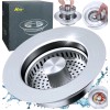 hibbent Stainless Steel 3 in 1 Kitchen Sink Drain Strainer