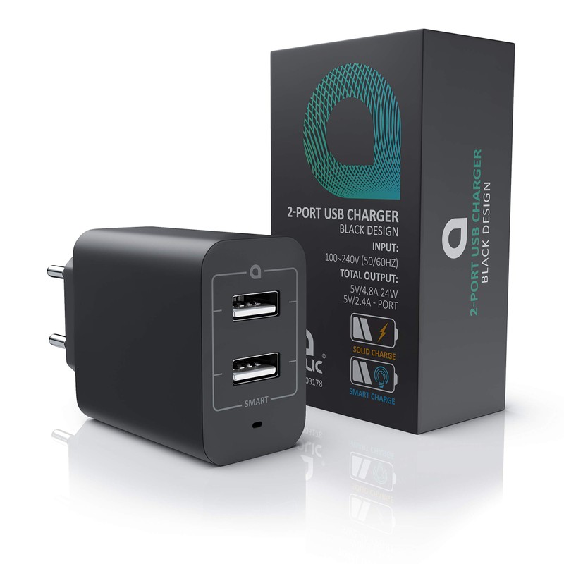 CSL - 24 Watt Charger Dual Port USB Charger with