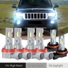 QUAYUB H9 H11 LED Headlight + H11 Fog Light Bulbs