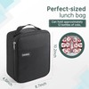 DAWAN freezable Insulated lunch bag,Built in detachable ice pack, Black,