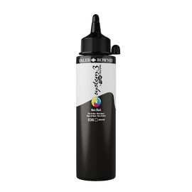 Daler-Rowney System3 Acrylic Paint, Plastic Bottle, Fluid, 8.45oz - 250 ml, Mars Black