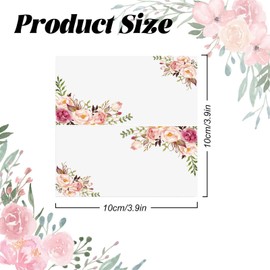 Place Cards for Table Setting - 60Pcs Blank Table Place Cards with Flower Pattern, Tables Seating Name Card for Weddings, Banquets Dinner Parties (Folfding Size 2 x 4 inches)