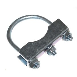 2x Clamping Clamp Jockey Wheel Attachment Clamp for 70 mm Round Tube Drawbar U-Bracket Old-Harvest