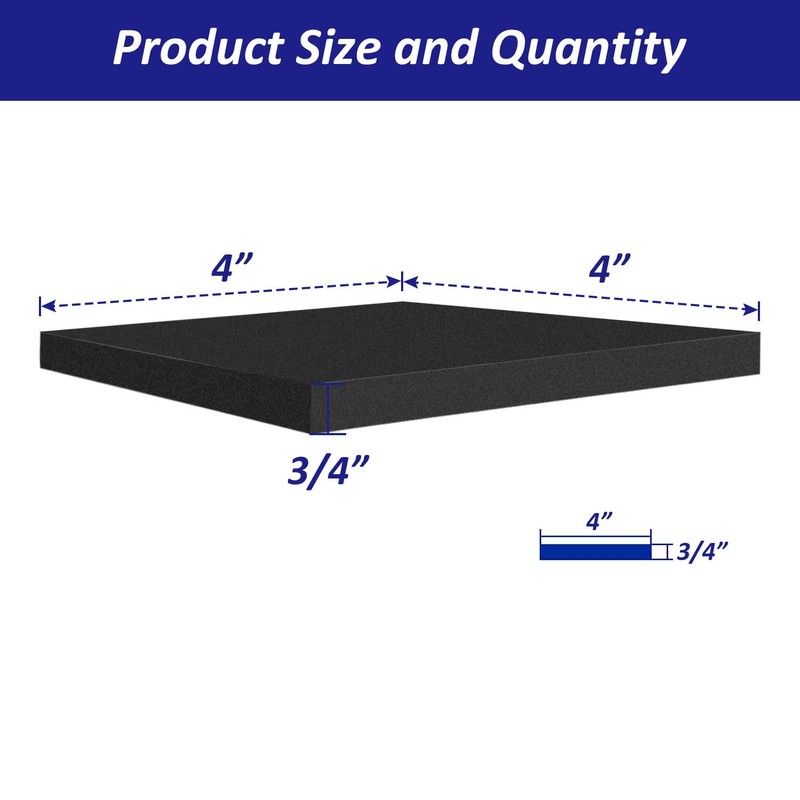 Foam Padding Sheets with Adhesive Backing - 3/4" Thick Self