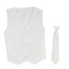 Vest and Clip On Baby Boy Necktie set - WHITE